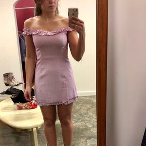 Cotton Candy LA off the shoulder mini dress
